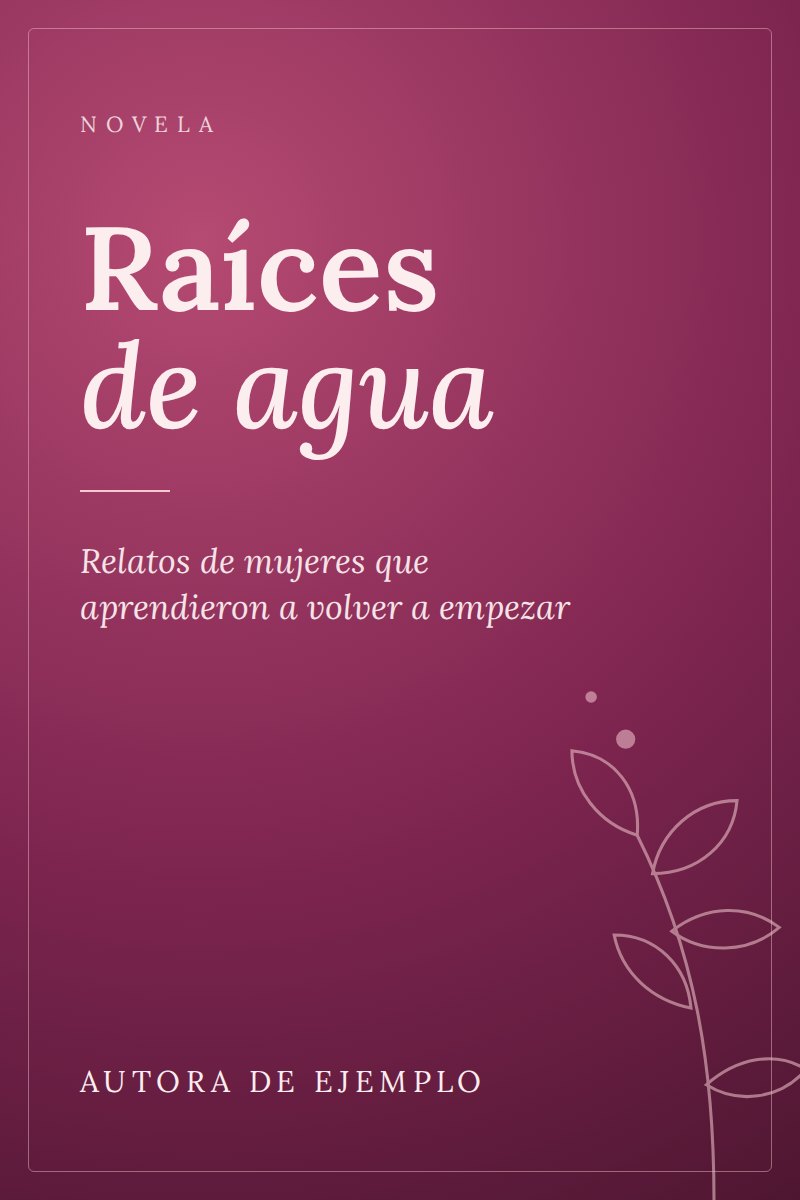 Portada del libro de ejemplo Raíces de agua